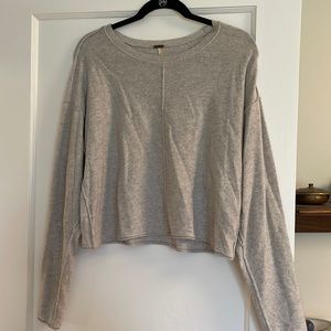 Free People heather grey cashmere sweater